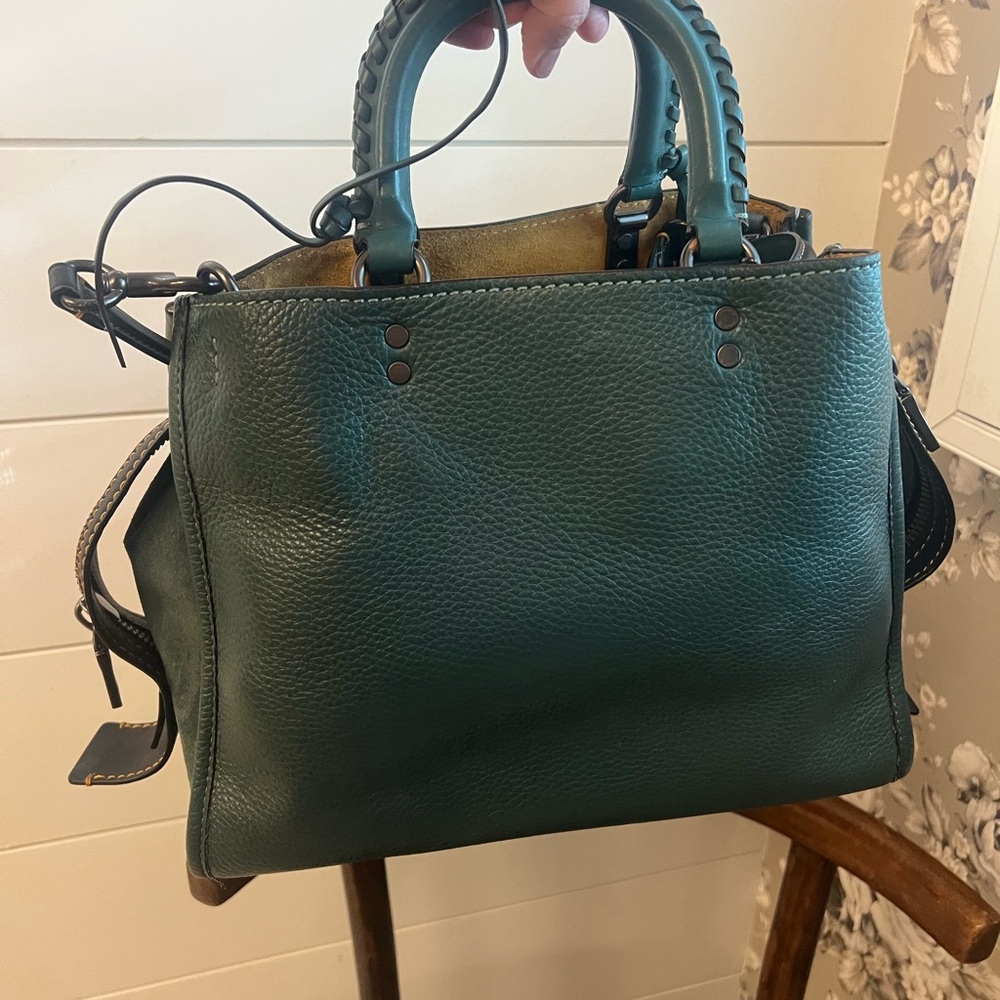 Like new-Coach teal 1941 pebbled Leather hand/shoulder bag.